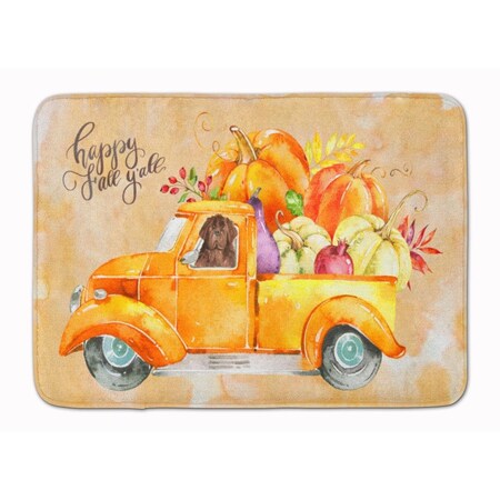 Carolines Treasures Fall Harvest Newfoundland Machine Washable Memory Foam Mat CK2628RUG